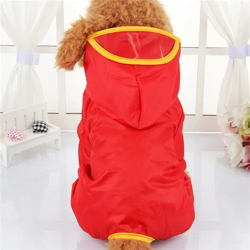 Brand Hooded Pet Dog Raincoats Waterproof Clothes For Small Dogs Chihuahua Yorkie Dog Raincoat Poncho Puppy Rain Jacket XS-XXL