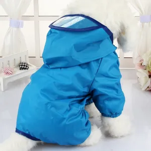 Brand Hooded Pet Dog Raincoats Waterproof Clothes For Small Dogs Chihuahua Yorkie Dog Raincoat Poncho Puppy Rain Jacket XS-XXL
