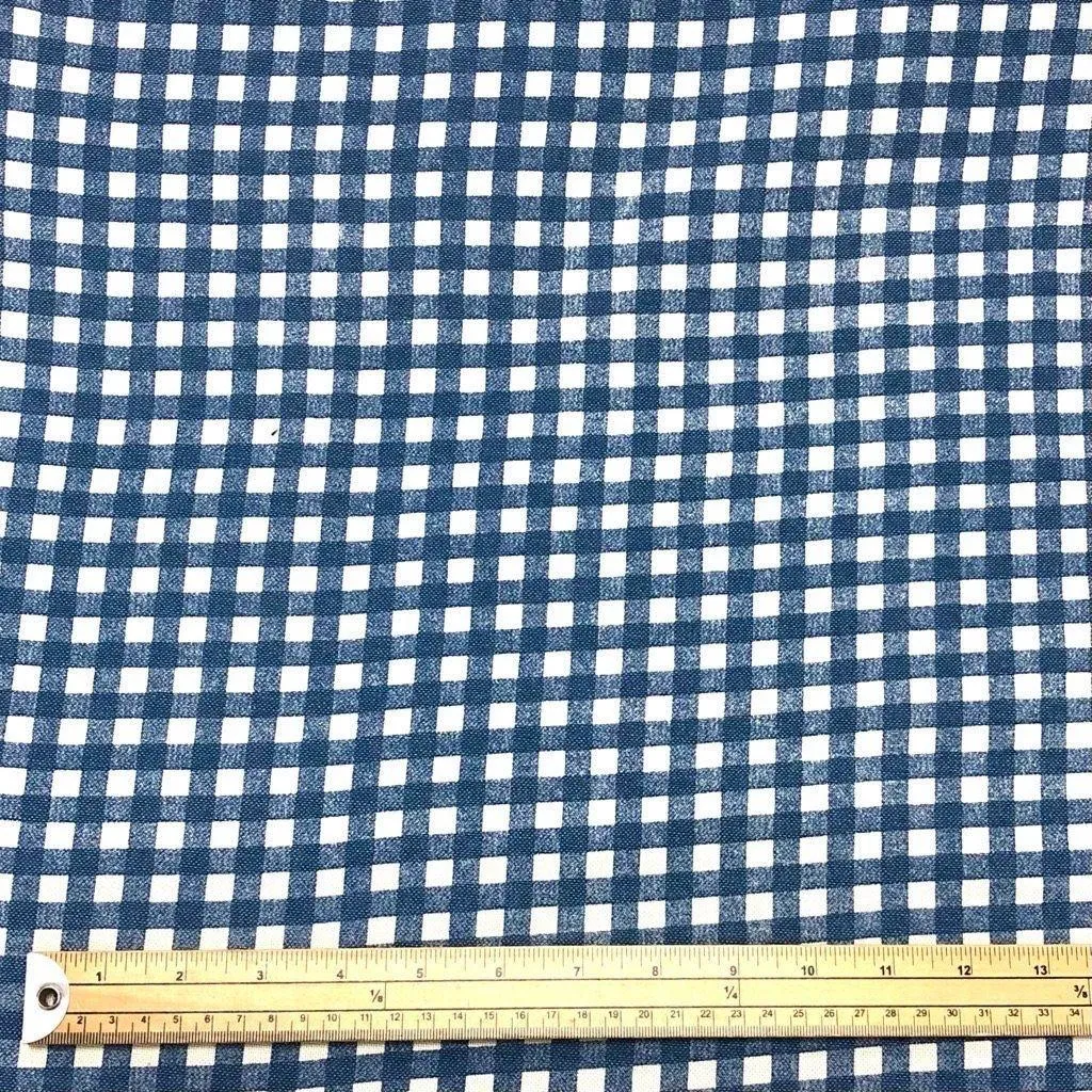 Checkerboard Cotton Canvas Fabric