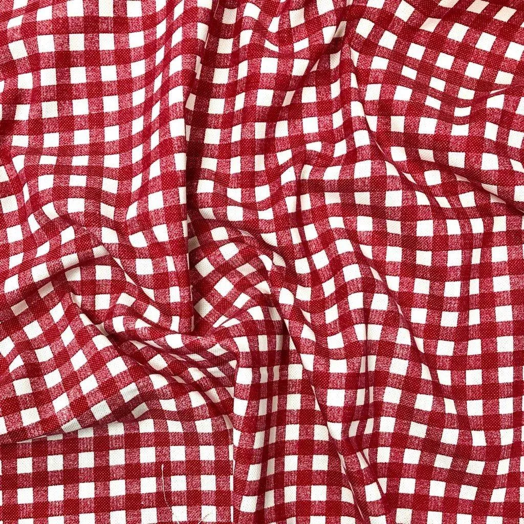 Checkerboard Cotton Canvas Fabric
