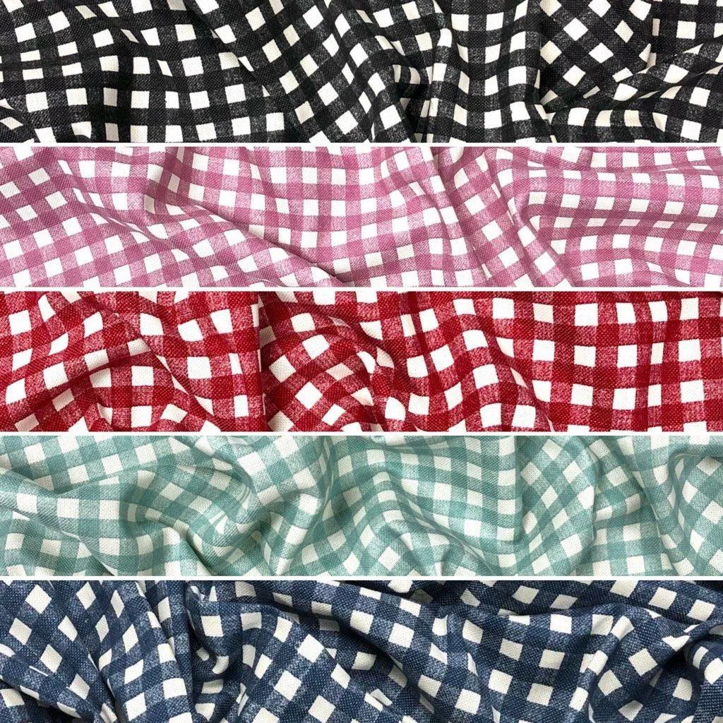 Checkerboard Cotton Canvas Fabric