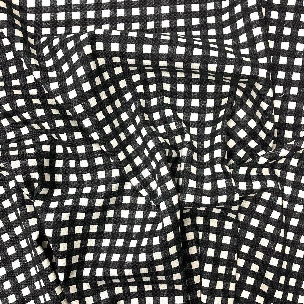 Checkerboard Cotton Canvas Fabric
