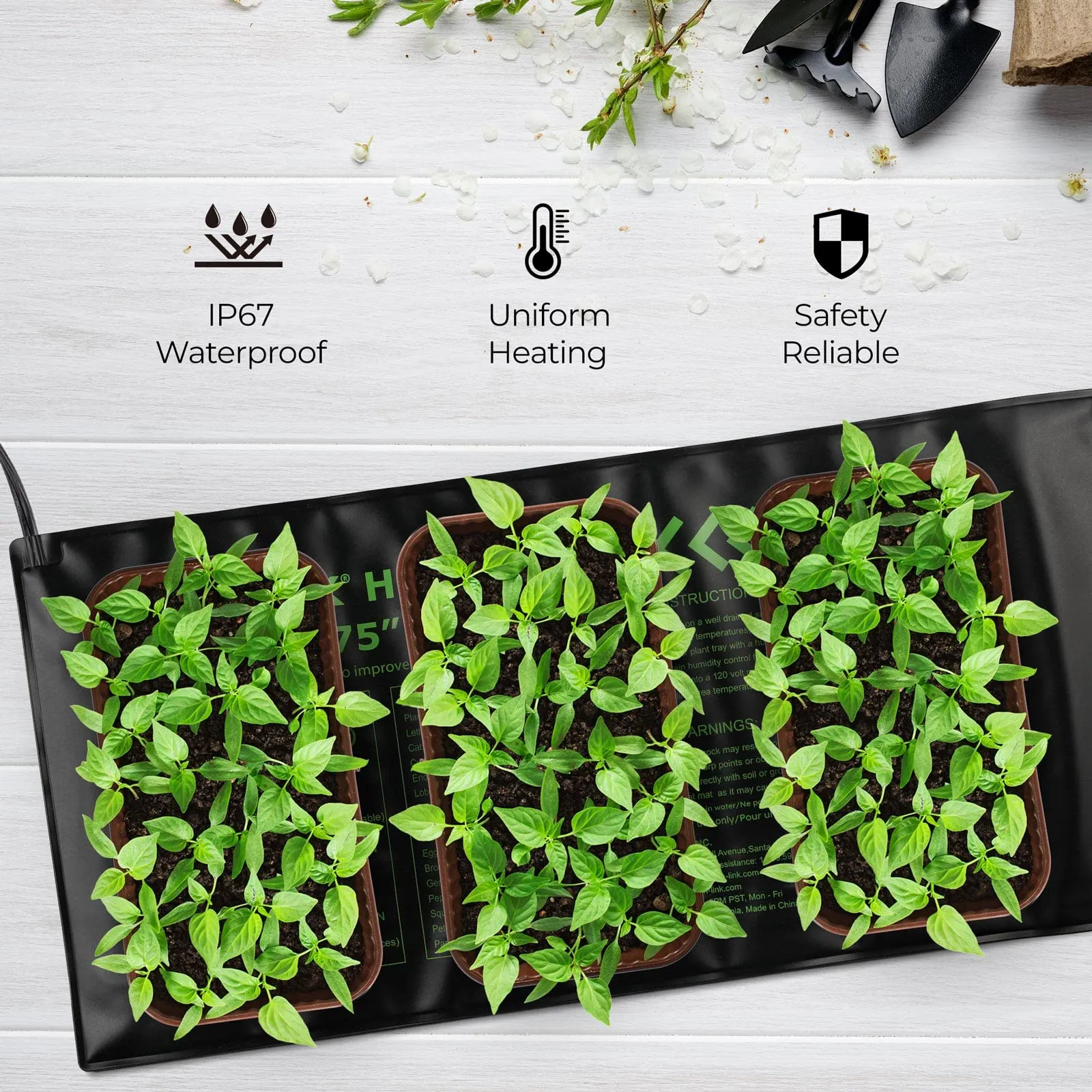 Durable Seedling Heat Mat Warm Hydroponic Heating Pad Waterproof 10*20BN-LINK