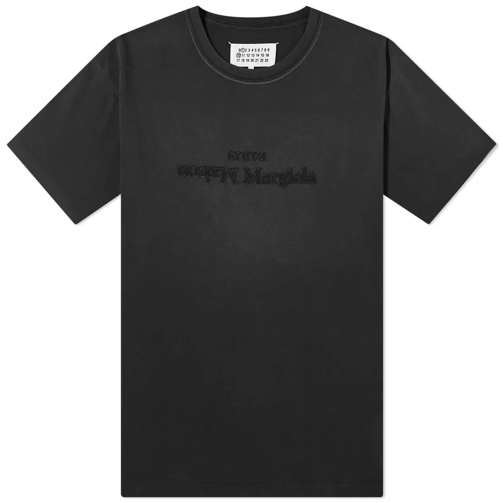 Maison Margiela Faded Logo T-Shirt in Washed Black