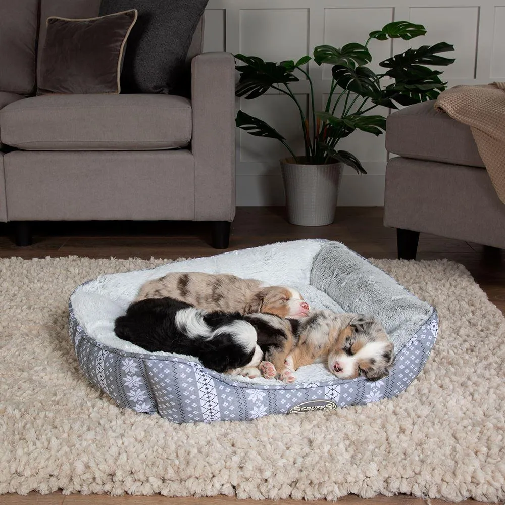 Scruffs Santa Paws Dog Box Bed - Grey