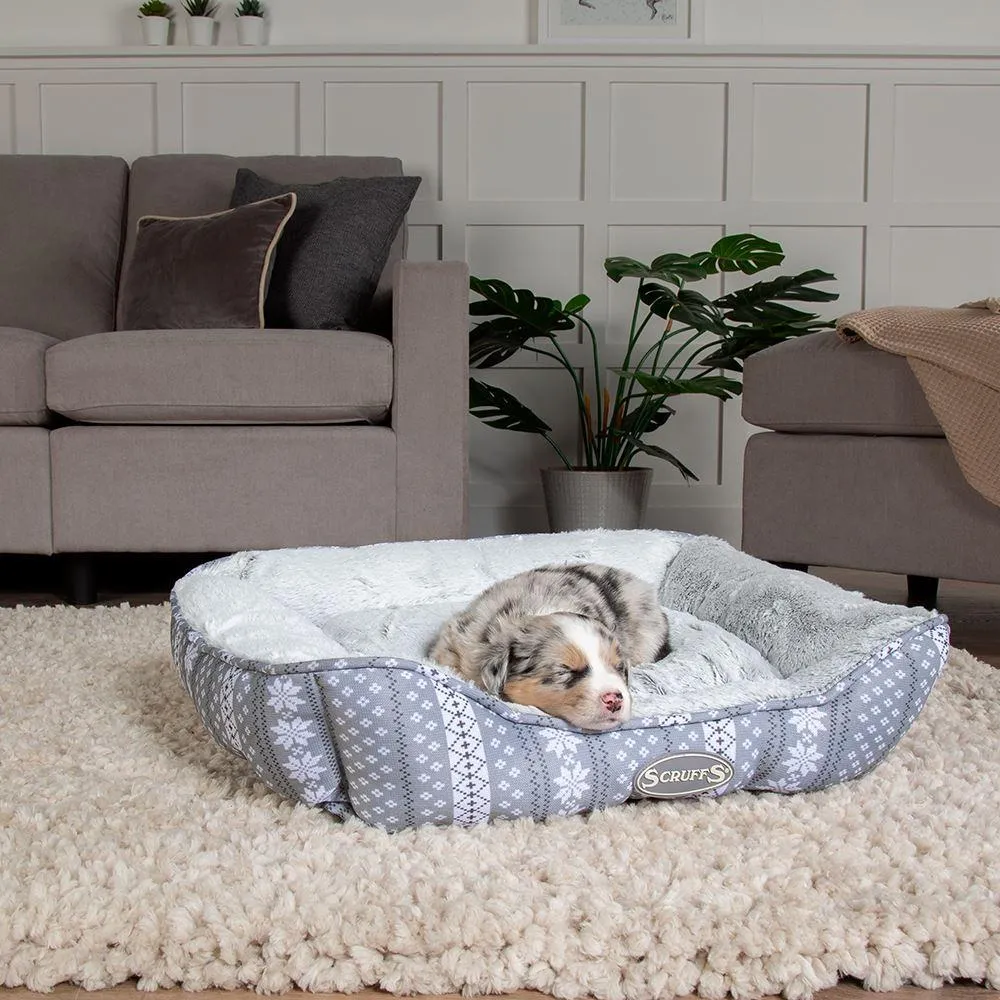 Scruffs Santa Paws Dog Box Bed - Grey