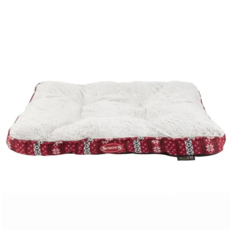 Scruffs Santa Paws Dog Mattress - Burgundy
