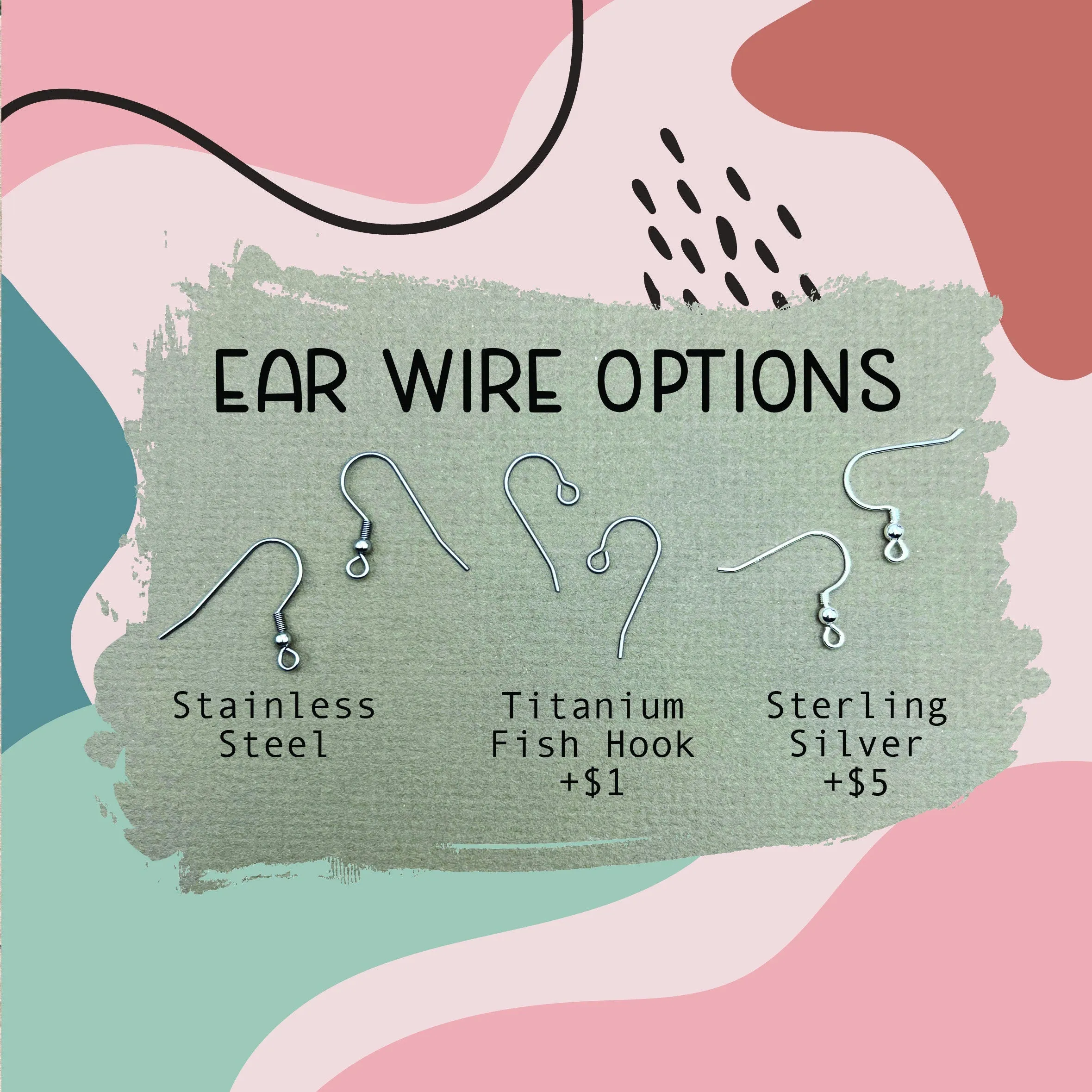 Tiny 3D Metal Balloon Dog  Earrings Hypoallergenic Stainless Steel Color Choice